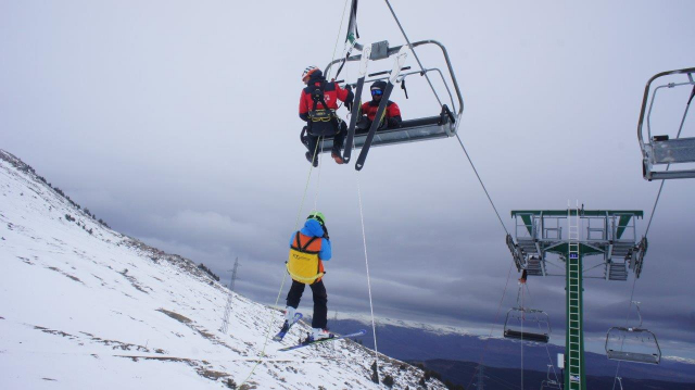 Simulacre d'emergència per un episodi de forts vents a l'estació d'esquí de La Molina