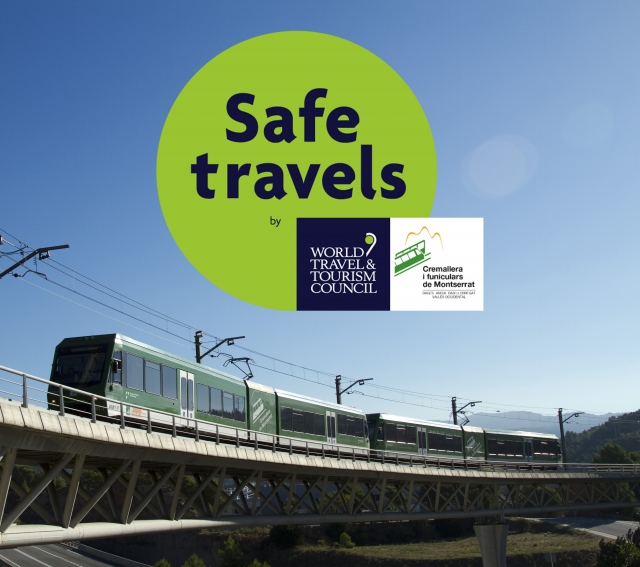 Montserrat rack railway and funiculars obtain the Safe Travels seal from the World Travel & Tourism Council